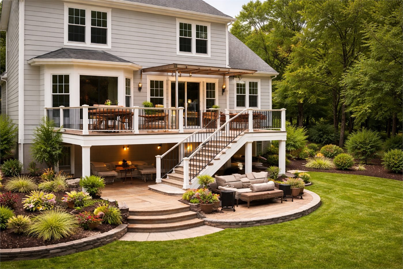 Deck construction project in Omaha, Nebraska